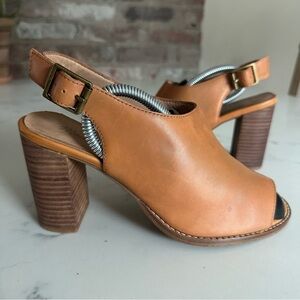 Madewell The Cary Sandal Open Toe Brown Leather Mules Size 9- SH19